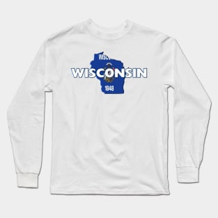 Wisconsin Colored State Long Sleeve T-Shirt